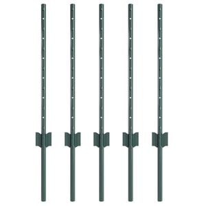vidaXL St&acirc;lp de gard &icirc;ncorporat 5 buc. Verde 100 cm