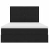 vidaXL Pat cu saltea și spațiu de depozitare Negru 140 x 190 cm