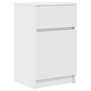 vidaXL Noptiera alb 39x35x65 cm lemn prelucrat