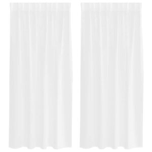 vidaXL Cortină din Voile 2 buc. Alb 175 x 140 cm Poliester