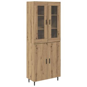 vidaXL Bufet 2 pcs Stejar Artizanal 69,5 x 34 x 180 cm Lemn compozit