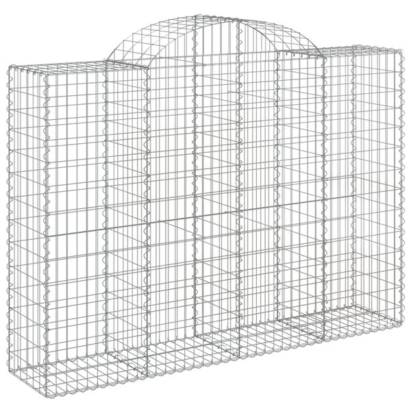 vidaXL Coșuri gabion arcuite 5 buc, 200x50x140/160 cm, fier galvanizat