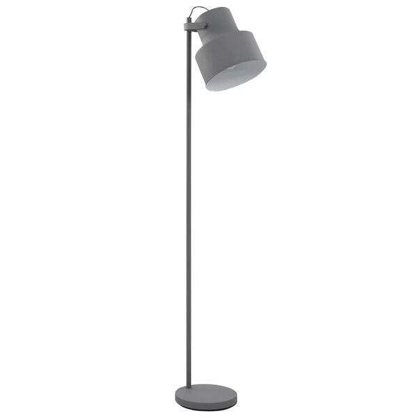 vidaXL Lampă de podea, gri, metal, E27