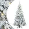 vidaXL Brad de Crăciun artificial cu ramuri articulare Alb 210 cm