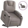 vidaXL Fotoliu electric rabatabil cu ridicare, gri taupe, textil