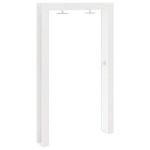 vidaXL Duș exterior 226 cm Lemn masiv de pin și oțel inoxidabil Alb
