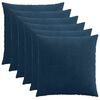 vidaXL Husă pentru pernă 6 buc. ALMELO Albastru marin 55 x 55 cm cord