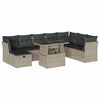 vidaXL Set canapele de grădină cu perne, 9 piese gri deschis poliratan