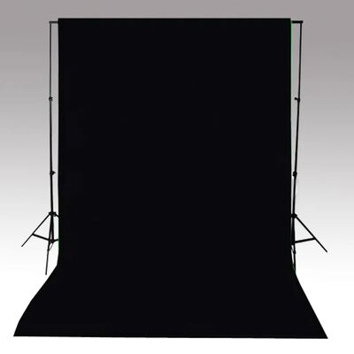 vidaXL Fundal foto, bumbac, negru, 500 x 300 cm