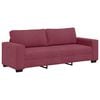 vidaXL Canapea cu 3 locuri, roșu vin, 220x77x82 cm, material textil