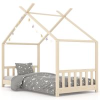 vidaXL Cadru de pat pentru copii, 70 x 140 cm, lemn masiv de pin