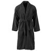 vidaXL Halat de baie unisex Terry, negru, bumbac 100%, mărime M