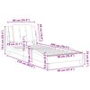 vidaXL Cadru de pat fără saltea, Zadar, gri, 90x200 cm, piele ecologică