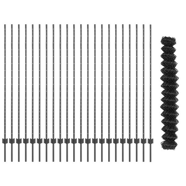 vidaXL Gard cu St&acirc;lp Gri 1,6 x 25 m Oțel și PVC