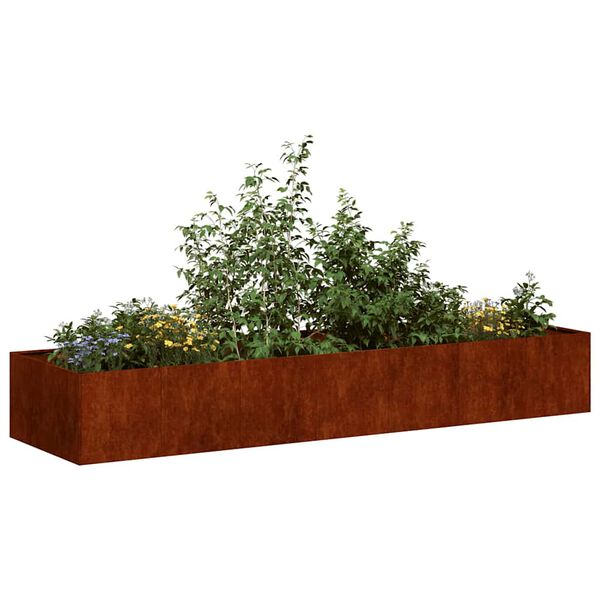 vidaXL Jardinieră Rusty 280x80x40 cm Oțel pentru intemperii