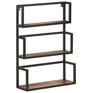 vidaXL Raft de perete, 60x20x85 cm, lemn masiv reciclat