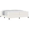 vidaXL Pat cu arcuri Crem 200 x 200 cm Țesătură din corduroy