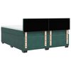 vidaXL Pat box spring cu saltea, verde &icirc;nchis, 180x200 cm, catifea