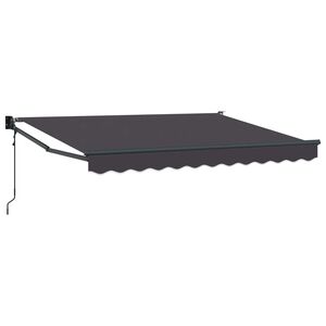 vidaXL Copertină retractabilă Antracit 3,5 x 2 m Poliester și metal
