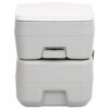 vidaXL Toaletă portabilă de camping, gri și alb, 20+10 L, HDPE