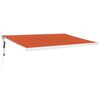 vidaXL Copertină retractabilă portocaliu/maro 4x3 m, textil/aluminiu