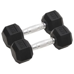 vidaXL Gantere, 2 buc., 12 kg, total fontă