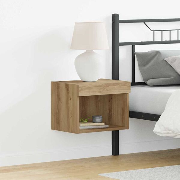 vidaXL Set comodă TV Pe perete 2 pcs Stejar Artizanal 40 x 30 x 30 cm