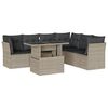 vidaXL Set canapele de grădină cu perne, 7piese gri deschis poliratan