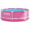 INTEX Piscină metalică supraterană Roz 244 x 76 cm PVC