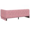 vidaXL Cadru de pat colțar cu headboard Roz 100 x 200 cm Catifea