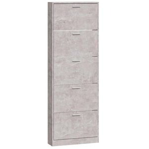 vidaXL Pantofar, gri beton, 59x17x169 cm, lemn compozit