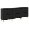 vidaXL Bufeturi 3 buc. Stejar Negru 60 x 35 x 70 cm Lemn prelucrat