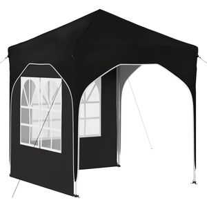 vidaXL Cort de Petrecere Pop-up 192 x 192 x 245 cm Negru