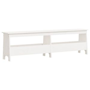 vidaXL Bancă de hol, alb, 160x28x45 cm, lemn masiv de pin