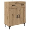 vidaXL Bufet Stejar Artizanal 69,5 x 34 x 90 cm Lemn prelucrat