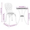 vidaXL Set Bistro de Grădină 3 pcs Negru Aluminiu