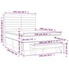 vidaXL Pat box spring cu saltea, maro &icirc;nchis, 140x200 cm, textil