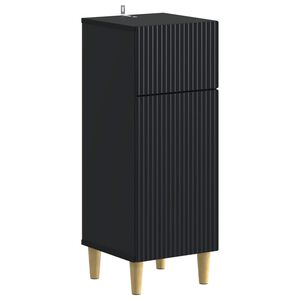 vidaXL Dulap de Depozitare pentru Baie ARNHEM Negru 30 x 31 x 80 cm