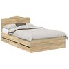 vidaXL Cadru de pat Stejar Sonoma 120 x 190 cm Lemn Ingineresc