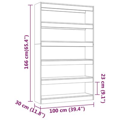 vidaXL Bibliotecă/Separator cameră, alb, 100x30x166 cm