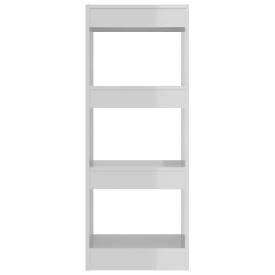 vidaXL Bibliotecă/Separator cameră, alb extralucios, 40x30x103 cm, PAL