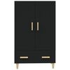 vidaXL Dulap înalt, negru, 70x31x115 cm, lemn compozit