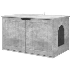 vidaXL Casa pentru pisici Beton 85 x 55 x 50,5 cm Lemn prelucrat