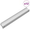 vidaXL M&acirc;nere Simplu 12 buc. Argintiu 105.7 x 7.4 x 15.5 mm Aluminiu