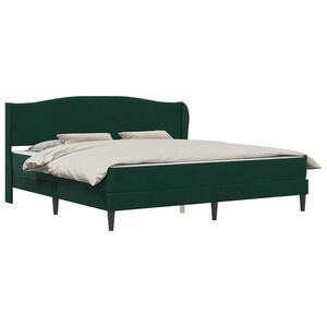 vidaXL Cadru de pat cu headboard Negru 180 x 200 cm Catifea
