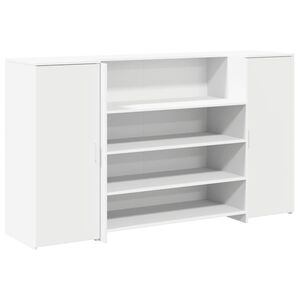 vidaXL Birou de recepție, alb, 180x50x103,5 cm, lemn stratificat