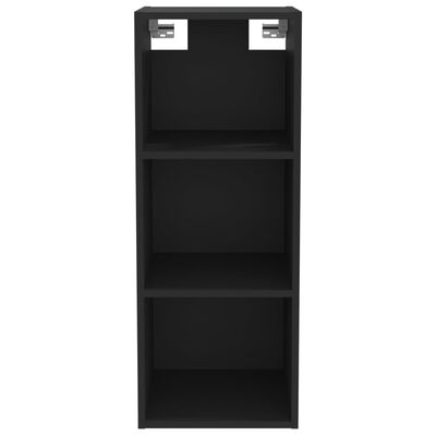 vidaXL Dulap de perete, negru, 34,5x32,5x90 cm, lemn compozit