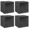 vidaXL Comode TV, 4 buc., gri extralucios, 37x35x37 cm, PAL