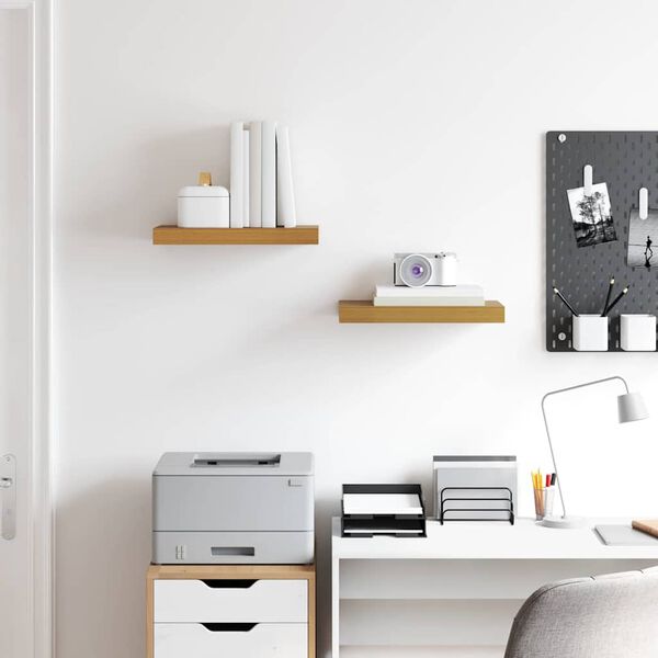 vidaXL Raft de perete 2 pcs Bej 40 x 23,5 x 4 cm Lemn compozit