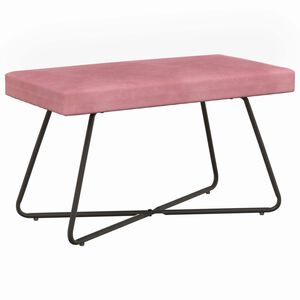 vidaXL bancă Roz 80 x 40 x 45 cm Catifea